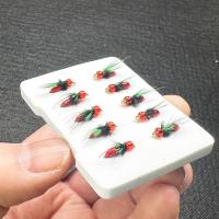5/10 Uds señuelo de Pesca con mosca biónicos mosquitos moscas cabeza roja/UV Abdominal moscas húmedas Ninfa Streamer Pesca Artificial cebo Pesca para lubina trucha Lucio salmón - details 4