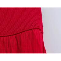 ZBZA Vestido largo de mujer de tela suave de retales con cuello redondo sin mangas de una línea a media pantorrilla caída primavera verano moda casual - details 7