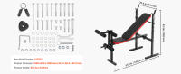 SucceBuy Banco de pesas, 380 libras, multifuncional, ajustable, banco plano para sentarse, gimnasio en casa, entrenamiento de cuerpo completo - details 6