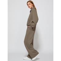 Conjunto casual de dos piezas para mujer: sudadera extragrande con media cremallera y pantalones deportivos de pierna ancha - details 58