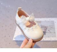 Zapatos de cuero para niñas pequeñas, zapatos planos de princesa para fiesta de boda, pajarita de encaje Mary Jane con cuentas, zapatos planos de primavera 2025 para niños, novedad - details 11