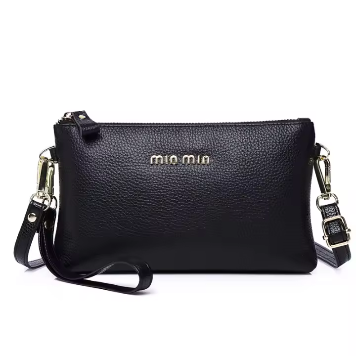 Nueva moda bolso de las mujeres, la cabeza capa de cuero de vaca bolso crossbody señoras, negro - 1