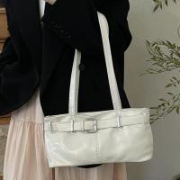 Bolso de hombro con hebilla francesa que combina con todo, bolso de cuero de Color sólido para ocio, bolso de mano para ir al trabajo Y2k para mujer - details 1