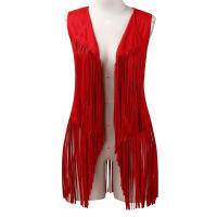 Chaleco de tela de gamuza para mujer, abrigo con borlas, Top sin mangas, verano, Otoño, 42, 40, 34 - details 10