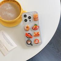 La comida tridimensional para pizza es adecuada para la funda del teléfono móvil Apple 15 iPhone16ProMax nuevo 13pro anticaída 12 divertido nicho 11 super fire hembra 14pro carcasa suave creativa todo incluido - details 5
