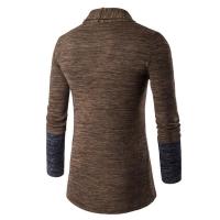 Cárdigan para hombre, suéter multifuncional de estilo coreano de punto de color contrastante con retales, nuevo - details 4