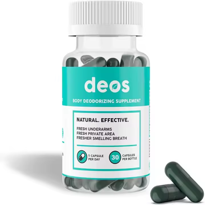 DEOS Suplemento desodorante para todo el cuerpo, suplemento desodorizante para el cuerpo, 30 cápsulas - 1