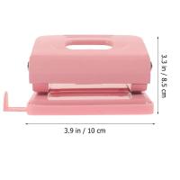 Grapadora de oro rosa, herramienta de papel, carpeta de álbum de recortes, Mini agujero, accesorio ajustable de plástico para oficina, repujado para estudiantes - details 5