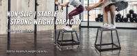 SucceBuy Caja de salto pliométrica, plataforma de acero para gimnasio en casa, antideslizante, para entrenamiento y desarrollo de fuerza - details 0