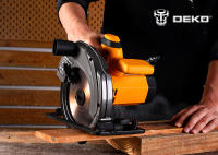 DEKO-sierra circular eléctrica serie DKCS, cortadora multifuncional de 185mm, herramienta eléctrica doméstica de 1500W con mango auxiliar - details 0