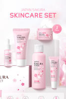 Conjunto de Cuidado de la Piel de Sakura LAIKOU Limpiador Facial, Crema de Ojos, Crema Facial, Sérum, Lótion, Toner para Hidratación y Iluminación - details 2