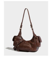 Nuevo bolso de estilo retro americano con diseño de locomotora, bolso de axila, bolso de mensajero de hombro de cuero vacuno. - details 13