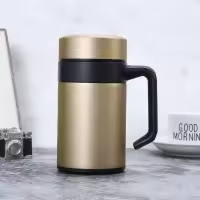 Termo de acero inoxidable 304 con asa para taza de café, botella de agua de gran capacidad, aislada al vacío e irrompible - details 6