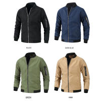 Chaqueta de piloto de moda casual para hombre Chaqueta de primavera verano Tejido de poliéster Cierre de cremallera - details 1