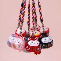 Llavero único y bonito Maneki Neko con flor de cerezo, colgante de gato de la suerte fantástico, mochila, dijes, decoración para bolso, correa para teléfono para niñas - details 14