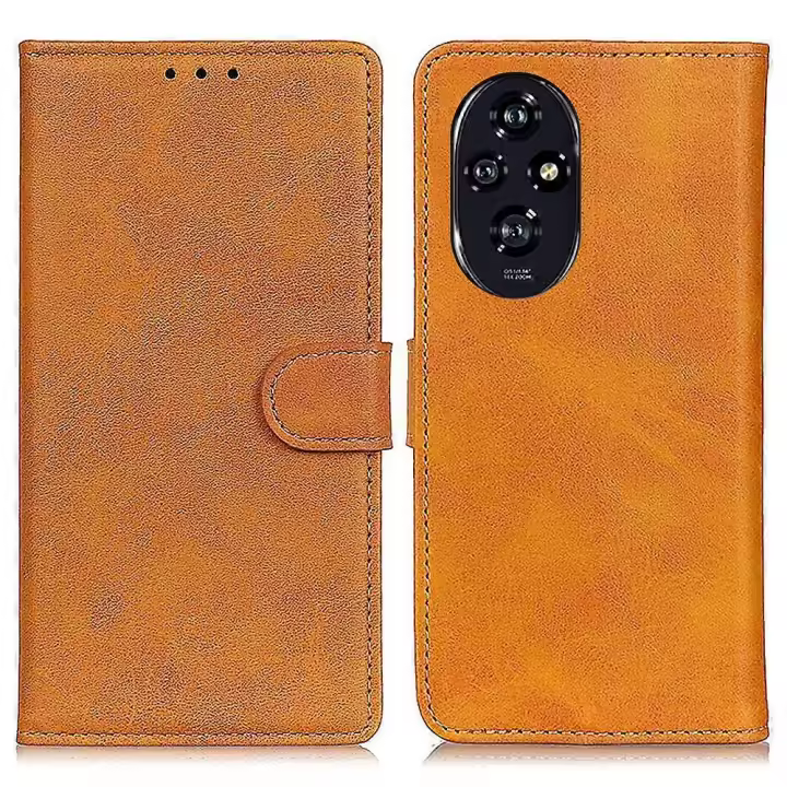 Funda de cuero tipo cartera para Honor 200 5G con soporte anticaídas - 1