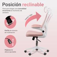 Silla de Oficina Ajustable y Reclinable Soporte Lumbar, Reposacabezas Ajustable, Plegable, Transpirable, Ruedas Giratorias 360° Soporta hasta 120kg - details 25