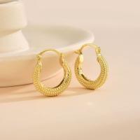Pendientes de Aro de Cobre chapados en oro redondo a la Moda para Mujer, joyería vintage, accesorios para Regalos de fiesta de aniversario de Boda - details 4