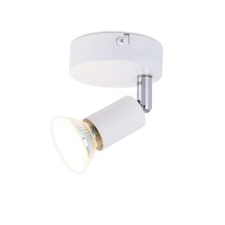 CBJKTX Luz de techo LED 1 bombilla Luz de techo blanca GU10 Luz de pared interior Focos modernos blancos cálidos - 1