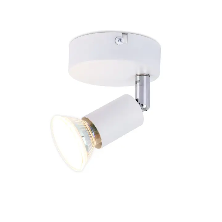 CBJKTX Luz de techo LED 1 bombilla Luz de techo blanca GU10 Luz de pared interior Focos modernos blancos cálidos - 1