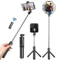 1pc Palo selfie extensible con control remoto inalámbrico, soporte trípode para smartphone giratorio 360 ° , material ABS alimentado por batería, cardán reemplazable para transmisión en vivo y selfies, esencial para viajes, compatible con dispositivos - details 4