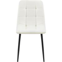 Polipiel I Butaca de salón con Base metálica de 4 Patas I Asiento de Cocina, Color:Blanco - details 5