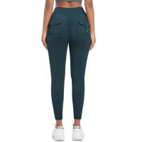 Pantalones deportivos elásticos para mujer, gimnasio con bolsillos, entrenamiento para correr, pantalones altos SexIs Belta, levantamiento de glúteos de Color sólido - details 17