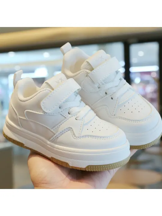 Zapatos Blancos Para Niños Antideslizantes Ligeros Deporte Primavera Otoño Suela Suave Casual Unisex Talla True All Seasons - 1