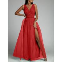 Vestido brillante con cuello en V y cintura delgada Moda femenina 2024 para Europa y Estados Unidos - details 16