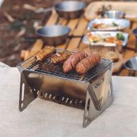 Estufa de Barbacoa Plegable al Aire Libre de Acero Inoxidable Modelos 2, Combustible de Madera para Acampar y Estufa de Carbón Portátil - details 9