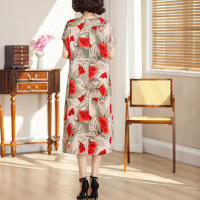 Elegante Vestido de Verano 2024 Estilo Vintage Suelto para Mujeres Cuello en V Casual - details 4