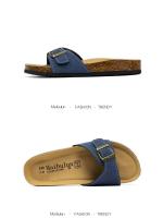 Sandalias planas de mujer 2024 con puntera de corcho, tallas de verano 6-11, zapatillas antideslizantes ajustables - details 8