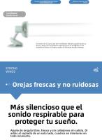 Ventilador USB Portátil con Luz Nocturna Rotación de 360°, 3 Velocidades, Silencioso y Ahorro Energético para Cama/Escritorio/Pared - details 3