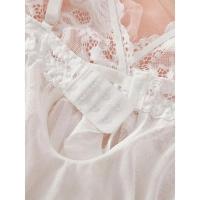 Pijama de malla sin espalda con cuello en V profundo para mujer, lencería roja Sexy, camisón transparente para dormir - details 2