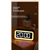 Despertador Digital de Cabeza con Luz Nocturna Dinámica RGB Doble Alarma, Regulador de Intensidad, Cargador USB Ideal para Adultos, Niños y Adolescentes - details 5