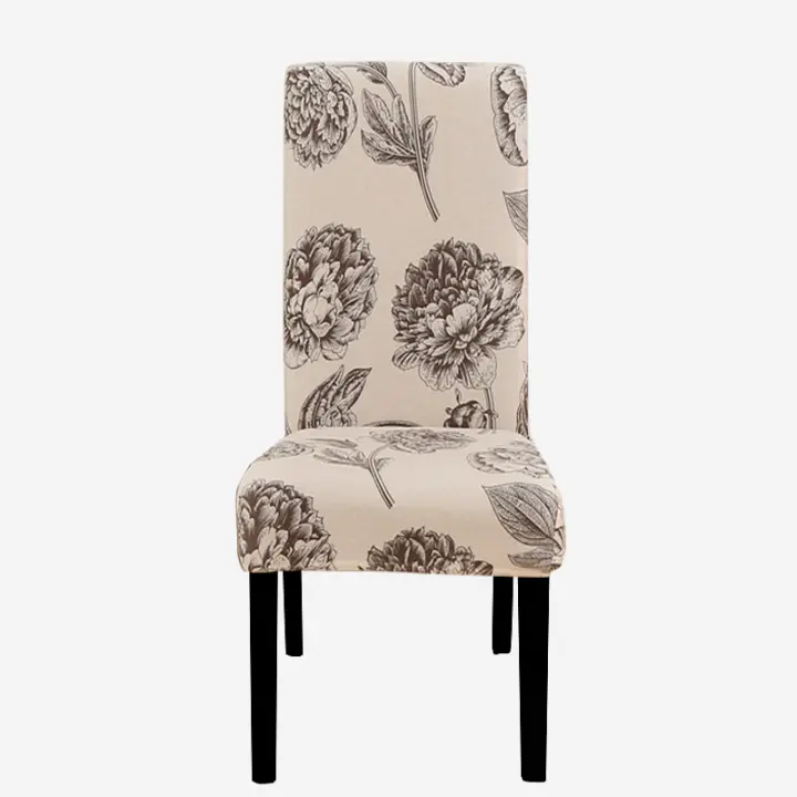 Funda elástica estampada para silla, cubierta de LICRA para cocina, comedor, boda, hotel, sillas de banquete, 1 unidad - 1