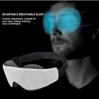 Máscara de sueño 3D para mujeres y hombres para cubrir los ojos, máscaras opacas, almohadilla para dormir ponderada, venda negra para los ojos, viaje - details 3