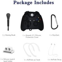 Funda Protectora de Silicona para Airpods 2/1 Diseño de Patrón de Gamepad de Dibujos Animados 3D Antideslizante Resistente al Desgaste - details 2