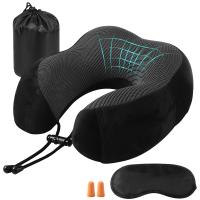 Almohada en Forma de U Portátil Almohada de Viaje para el Cuello Espuma Viscoelástica - details 1