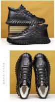 Invierno nuevos zapatos de algodón para hombres con botas de nieve de algodón de caña alta cálidas de terciopelo - details 0