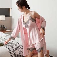 5 Unids/set Tre seda mujer Ence satén cuello en V ropa de dormir de primavera para el hogar - details 12