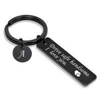Llavero Drive Safe, llavero con patrón de letras de 1 cuenta, regalos para novio en cumpleaños, accesorios al aire libre, regalo para novio - details 0