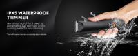 Recortador de pelo de ingle - Recortador eléctrico Manscape para hombres, recortador de bolas impermeable para el cuidado del púbico/cuerpo/ingle con cuchilla de cerámica, luz LED, base de carga - details 2