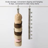 Estante para sombreros colgante con 8 Clips, gancho giratorio, soporte para gorras de Golf, colgador de almacenamiento Vertical para gorras, organizador de armario - details 5
