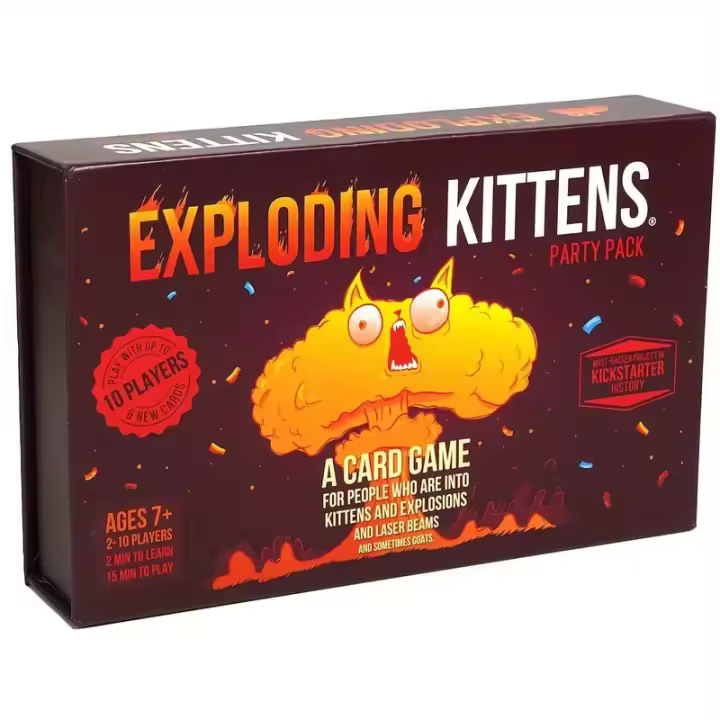 Juego de cartas explotando gatitos, juego de mesa familiar para 2-10 jugadores, regalo para juegos - 1