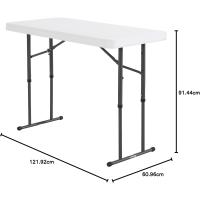 Mesa de Catering Cuadrada Portátil Ultraresistente 183x76cm, Altura Ajustable Peso 15kg, Duradero - details 2