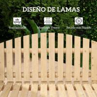 Columpio de Jardín de Madera Equilibrio de 2 Plazas con Bandejas Laterales - details 7