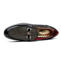 2023 nuevo vestido de cuero de moda de estilo italiano para hombres, zapatos casuales de negocios, zapatos puntiagudos de talla grande - details 13