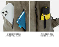 Mochilas de cuero suave para mujer, bolso de viaje impermeable, bolsos casuales para mujer, mochila antirrobo, estilo vintage, gran capacidad, color verde oscuro - details 12