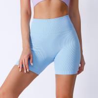 Nueva moda de verano, pantalones cortos deportivos de Yoga sin costuras de cintura alta con realce de cadera y línea incómoda para mujer - details 4